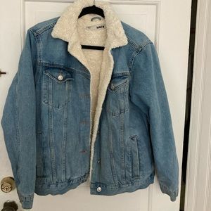 Top shop Moto fur jean jacket